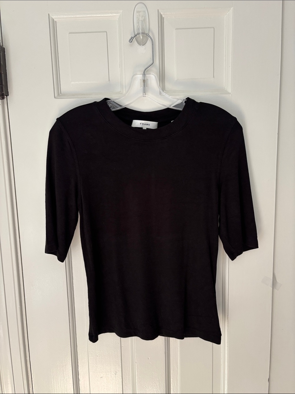 Frame Black Crewneck Short Sleeve Tee